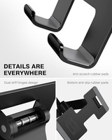 Support de tablette iDock Support de tablette réglable pour bureau Portable pliant en aluminium pour iPad Support compatible avec les appareils de 4 à 13 pouces