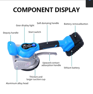 Outil de pose de carreaux électrique rechargeable pour machine à carrelage vibrante professionnelle avec aspiration réglable pour un nivellement précis - Product Image 5