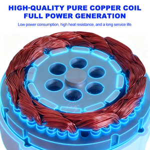 เครื่องกำเนิดไฟฟ้าพลังงานลมแนวตั้ง 3000W 12V/24V จัดส่งจากคลังสินค้าต่างประเทศ พร้อมตัวควบคุม MPPT เครื่องกำเนิดไฟฟ้าเทอร์ไบน์ X3-3000W รุ่น X3-3000 - Product Image 2