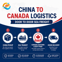 Transport maritime Chine-Canada DDP, livraison porte-à-porte, dédouanement, transitaire, support de service Amazon FBA