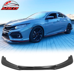 เหมาะสำหรับ Honda Civic 19-21 GT สไตล์กันชนหน้าชุดสปอยเลอร์ลิปแบบไม่ทาสีสีดำ PU อุปกรณ์เสริมภายนอกที่มีคุณภาพสูง - Product Image 1