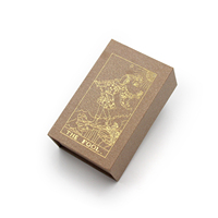 Jeu de tarot de luxe épais et personnalisé de haute qualité avec accents métallisés, imprimé sur mesure pour les débutants et les lecteurs