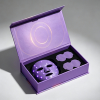 Masque facial en feuille personnalisé, emballage de luxe stylisé, boîte cadeau, doublure écologique pour plateau, pour marque de cosmétiques