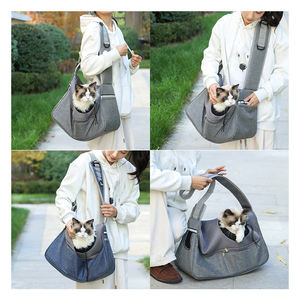 Gri Lüks Su Geçirmez Kare Oxford Fermuarlı Köpek Evcil Hayvan Kedi Yumuşak Kenarlı Tekerlekli Taşıma Çantası Seyahat Ürünleri Çantası - Product Image 2