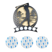 Support de balles de golf en bois compact avec design de boîtes à vidage facile, pour sac de golf, idéal pour le sport et l'équipement de golf