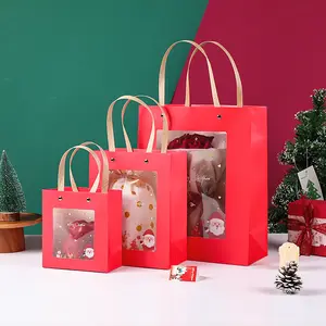 Bolsas de embalaje de papel de panadería personalizadas, pan de pan, tostadas de bagel, bolsas de papel de pan de panadería marrón, bolsas de ventana de papel Kraft/