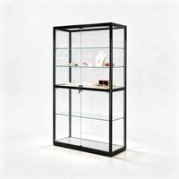 Vitrine de présentation en aluminium et verre de luxe sur mesure avec éclairage LED, verrouillable, pour centre commercial, bijouterie