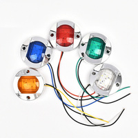 Feux de remorque latéraux LED 24V, lampe ronde verte bleue blanche ambre pour camion remorque RV bateau