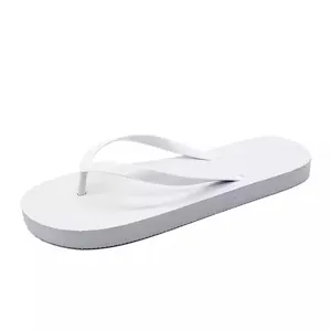 Chanclas planas de alta calidad para hombre y mujer, sandalias de boda a granel, personalizadas, color blanco, para playa, venta al por mayor