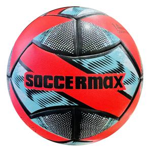 Ballon de football Soccermax, ballon thermique durable pour l'entraînement, design rouge, bleu, noir - Product Image 1