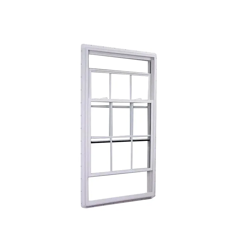 American style UPVC single hung window sliding windows with mosquito net from China