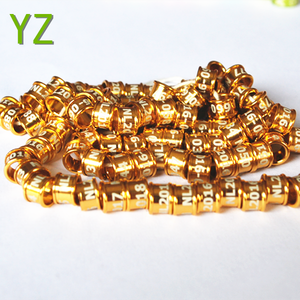 Anillos de aluminio rectos de oro de 5mm de alta Qulaiyt de fabricación directa, anillos de Paloma personalizados, anillos de pájaro, accesorios para patas de loro - Product Image 4