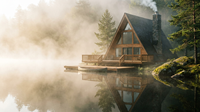 Cabane miniature préfabriquée en acier sur mesure, design moderne, maison triangulaire pour hôtel, usage commercial et investissement en station balnéaire en montagne
