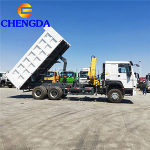 Sinotruck HOWO 10 Wheelers Dump Truk dengan <span class=keywords><strong>Crane</strong></span> - Product Image 4