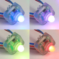 Luces LED RGB Inteligentes WS2811 de 12V CC al por Mayor, Cadena de Luces Direccionables con Píxeles Difusos Cuadrados de 12mm, IP65, Ra80, 50/Paquete