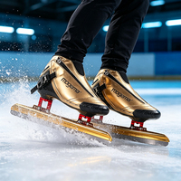 Patins à glace professionnels en fibre de carbone pour patinage de vitesse sur piste courte, chaussures de patinage sur glace, chaussures de course