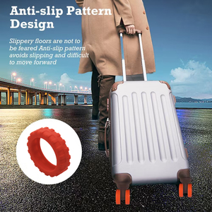 Hành lý bánh xe bao gồm 8pcs đi du lịch túi xe đẩy Caster đặt hành lý va li bánh xe im lặng bảo vệ bao gồm - Product Image 4