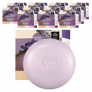 Collezione Originale Happy Bath, Set di 12 Saponette alla Lavanda da 90g, Forma Solida Idratante, Prezzo Scontato - Product Image 1