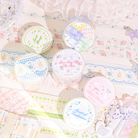 Autocollants adhésifs en acrylique découpés à la forme, imprimés sur mesure, kawaii, pour ruban washi, papier, vente en gros, design floral en feuille, facile à utiliser