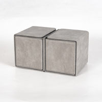 Boîte à cartes en cuir PU avec logo personnalisé pour plus de 100 cartes, design personnalisé et couleur tendance