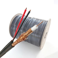 Caméra de sécurité CCTV Catv avec câble siamois d'alimentation Rg59+2c, câble coaxial en cuivre PVC, extension électrique RG6 11