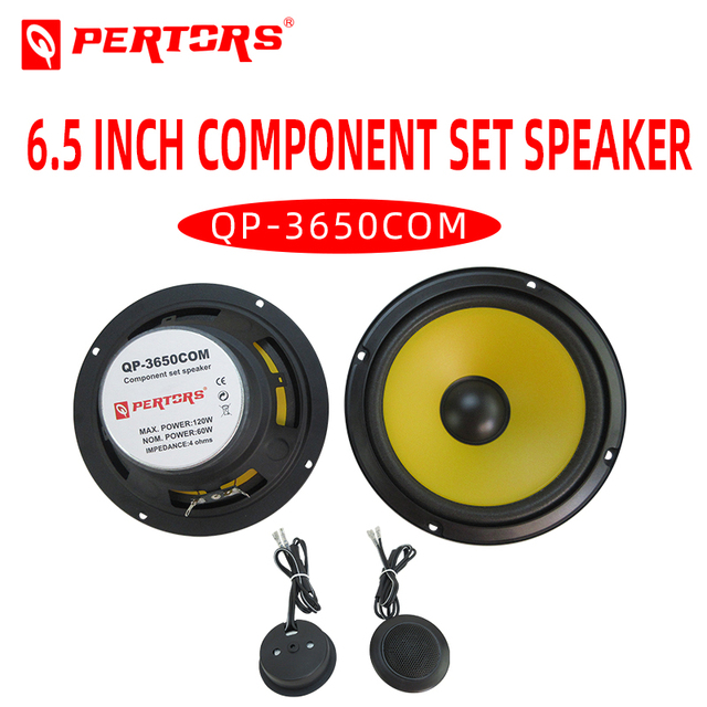 Q-PERTORS car Audio Speaker 6.5inch Component Set,included Tweeter , Woofer and Crossover . Model No. QP-3650COM