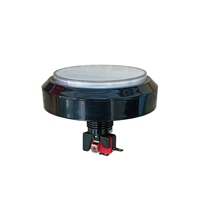 Bouton poussoir rond de 100 mm, éclairé par LED, avec micro-interrupteur, pour pièces de machine de jeu d'arcade DIY, en blanc, rouge, bleu