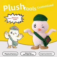 Jouets en peluche super doux personnalisés pour mascotte d'entreprise et poupées en peluche anime en coton biologique avec faible MOQ