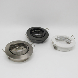 <span class=keywords><strong>Spot</strong></span> LED moderne encastré en aluminium pour ampoules MR16 <span class=keywords><strong>GU10</strong></span>, cadre de plafonnier rond ou carré, finition Or, Argent, Blanc, Chrome - Product Image 2