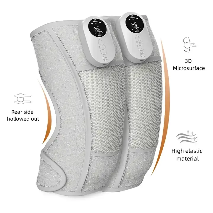 Envoltura articular saludable Vibración Alivio del dolor Controlador magnético digital Masajeador de rodilla eléctrico con 5 niveles de calentamiento