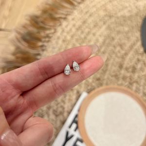Dylam Classic High Jewelry S925 <b>Silver</b> Pear Shape D VVS1 2ct Moissanite Stone <b>Stud</b> Earrings Jewelry for Women Accept OEM ODM - Product Image 5