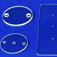 Plaques de verre de quartz sur mesure, composants en silice fondue, services de soudage et de découpe, épaisseur personnalisée pour usage en laboratoire - Vente en gros usine