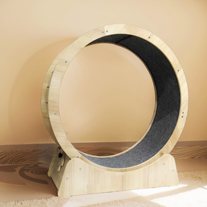 Birch/<b>Oak</b> Wooden <b>Frame</b> Multi Layer Board Silent Climbing Toy Indoor Pet Exercise Furniture Running Wheel - Product Image 2