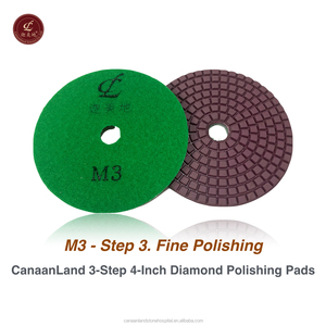 10 tampons de polissage diamant, 3 étapes, 4 pouces, haute qualité, pour kit de polissage, granit et marbre - Product Image 4