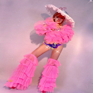 Traje Sexy Pink Sequin Fish Scale <span class=keywords><strong>Gogo</strong></span> <span class=keywords><strong>Dance</strong></span> para Discoteca <span class=keywords><strong>Gogo</strong></span> <span class=keywords><strong>Dance</strong></span> y Carnival Performance Costume - Product Image 5