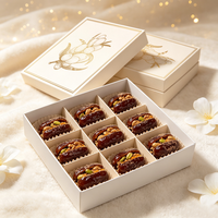Boîte d'emballage personnalisée avec impression de dates, boîte cadeau de luxe en papier avec couvercle et base pour le Moyen-Orient et l'Europe, vente en gros, logo personnalisé en usine