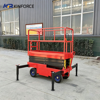 Plateforme de travail aérien mobile à ciseaux à structure robuste, machinerie de levage hydraulique pour la réparation des façades de bâtiments et la rénovation communautaire
