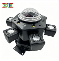 Projecteur de scène LED Vajra compact à six bras, RVBW, effets laser d'ambiance, corps en ABS, tête mobile, design kaléidoscope, DMX512