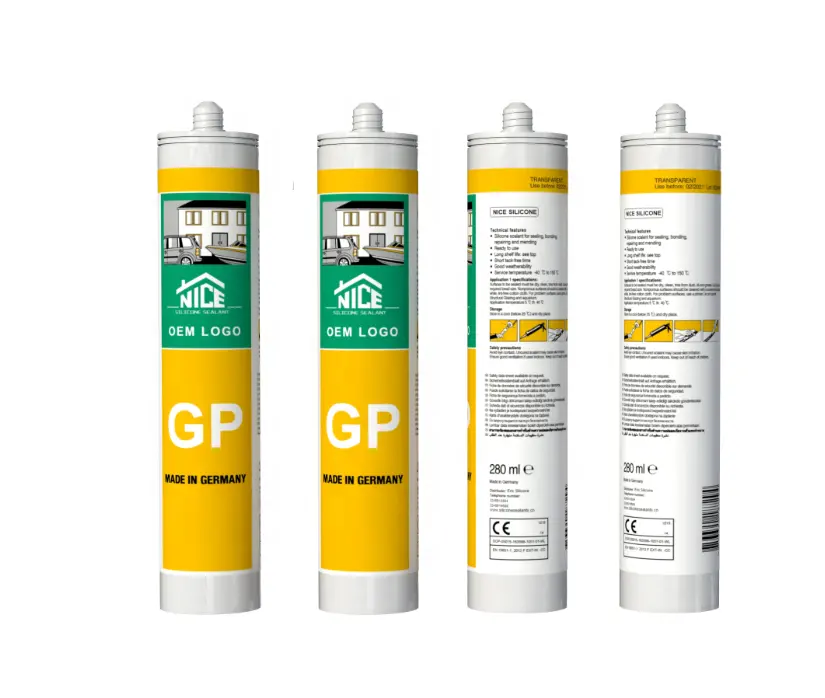 OEM General Purpose Silicone Sealant Acetic Silicone Transparent Gp silicone For Bathroom