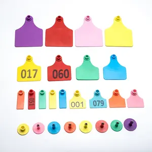 Good Quality PE Plastic Animal Ear Tags For Cattle Cow Sheep Pig Ear Tag