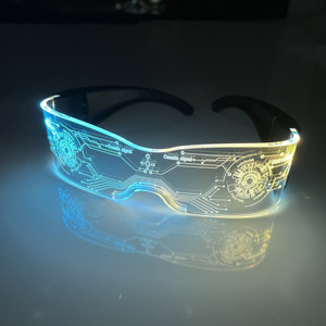 <span class=keywords><strong>Gafas</strong></span> LED Luminosas <span class=keywords><strong>de</strong></span> Neón para Adultos, <span class=keywords><strong>Gafas</strong></span> Brillantes para Fiestas Rave, Cosplay, Bar, Cumpleaños, DJ, Accesorios para Actuaciones en Escenario - Product Image 2