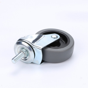 Tpr Swivel <b>Caster</b> 3 Inch Ball Bearing Industrial Furniture <b>Wheels</b> Gray Durable - Product Image 3