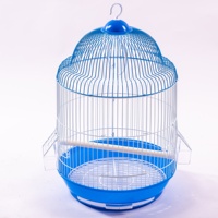 Cage à oiseaux universelle quatre saisons pratique en fil métallique épaissi avec mangeoires en bois