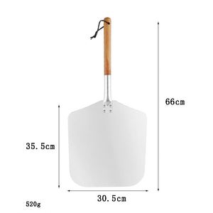 X1z Herramientas de aluminio con mango de madera para pelar, espátula, pala para pizza, cortadores y ruedas, para uso en todas las estaciones, con etiqueta colgante - Product Image 2
