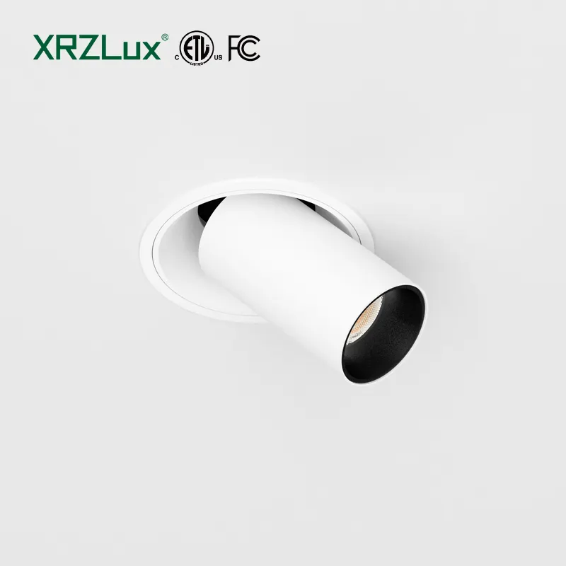 XRZLux Retractable Adjustable Spotlights 10W Recessed Led Wall Washer Spot Light Embedded COB Downlight Stretchable Spotlight