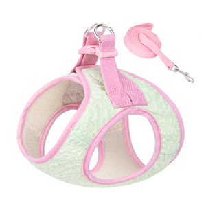 Beirui 2025犬用ハーネスリーシュセット軽量通気性空気層パッド入りステップキャンディーカラーソリッドパピー - Product Image 4