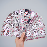 Paquete Surtido de Pegatinas de Cristal Autoadhesivas Universales para Múltiples Superficies, con Diseños de Dibujos Animados, para Vasos y Tazas, en Formato UV