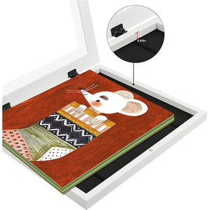 Tùy chỉnh trẻ em nghệ thuật làm việc hiển thị hình ảnh khung cho lưu trữ phía trước mở trẻ em tác phẩm nghệ thuật Khung ảnh có thể thay đổi với nam châm - Product Image 6