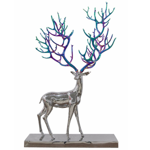 Estatua de Ciervo Elegante de Fibra de Vidrio para Exteriores, Diseño Moderno, Personalizable, Decoración para Jardín y Patio, Escultura de Ciervo de Tamaño Real - Product Image 5