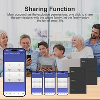 Interrupteur mural intelligent Wi-Fi DIY avec écran noir, 1 à 8 boutons poussoirs, compatible Tuya, Alexa, Google Home, SmartThings